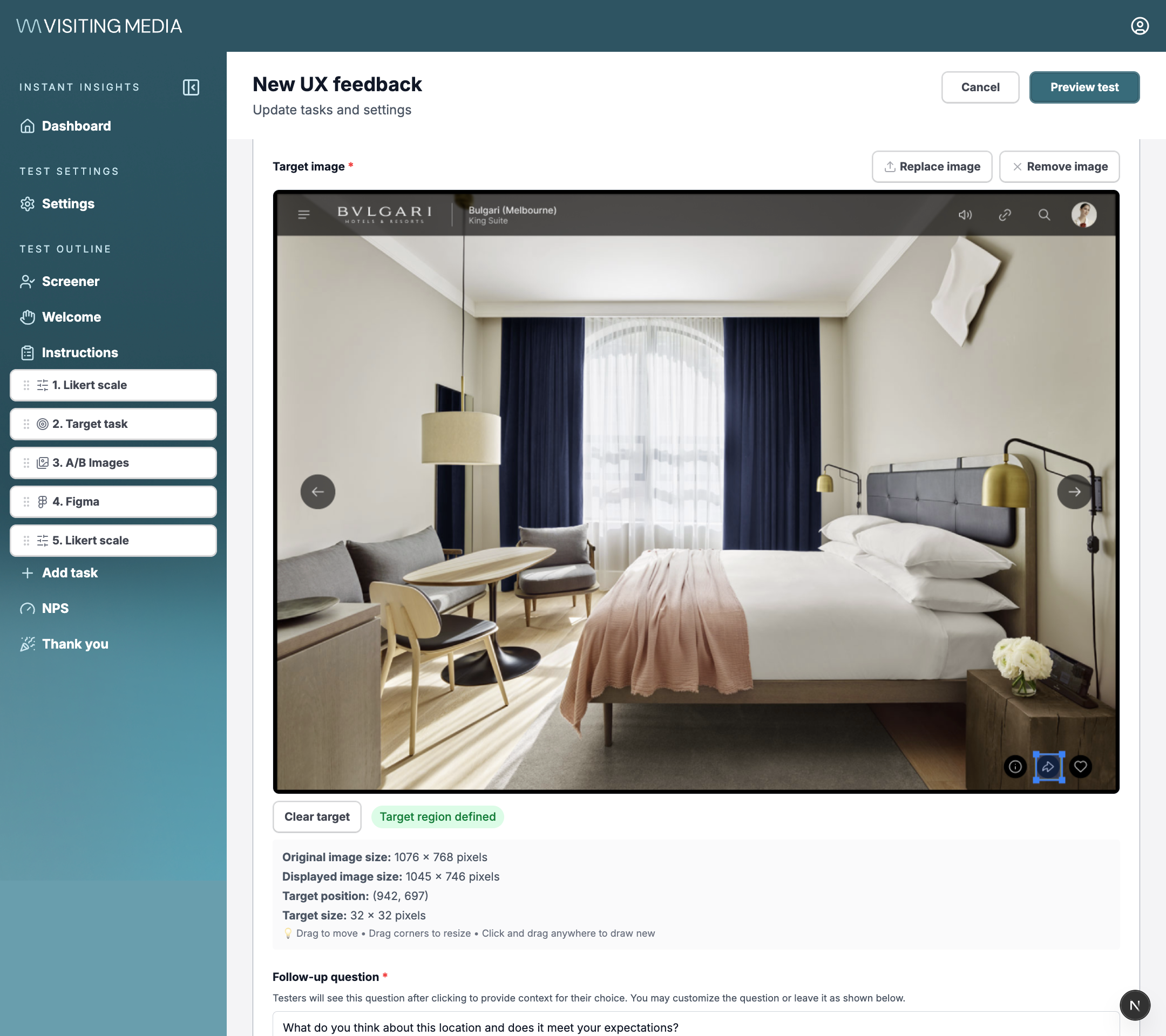 Test builder with multiple task types